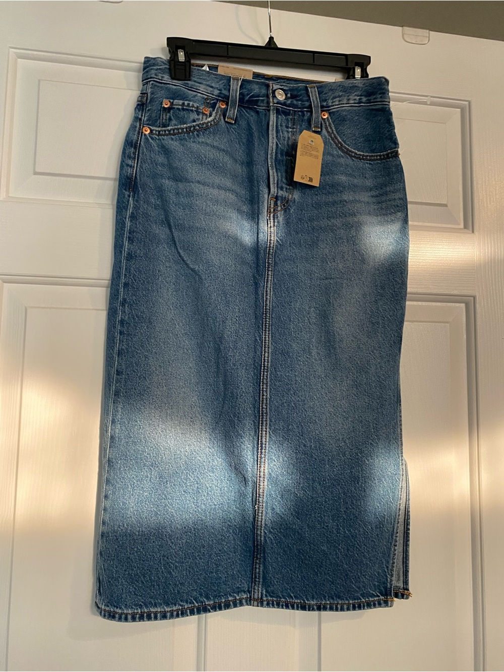 Levi's Blue Straight-Leg Denim Skirt